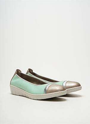 Ballerines semelle amovible talon plat jusqu'à 3cm vert NOTTON femme