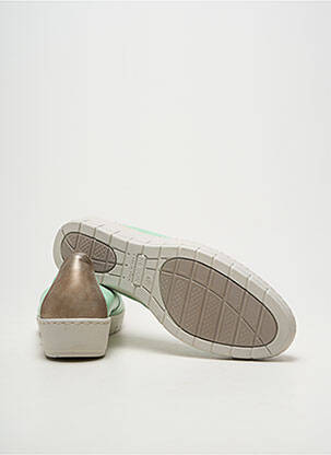 Ballerines semelle amovible talon plat jusqu'à 3cm vert NOTTON femme