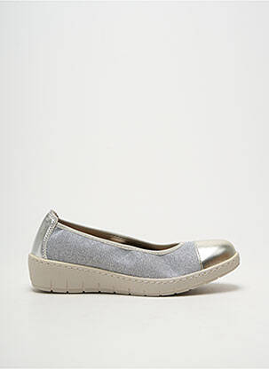 Ballerines semelle amovible talon plat jusqu'à 3cm argent NOTTON femme