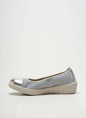 Ballerines semelle amovible talon plat jusqu'à 3cm argent NOTTON femme