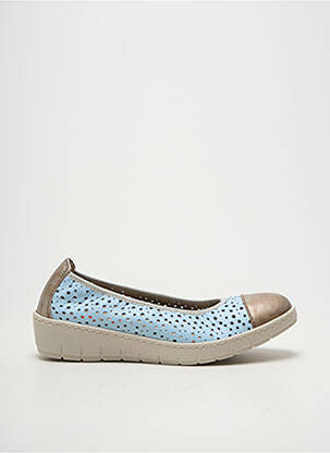 Ballerines semelle amovible talon plat jusqu'à 3cm bleu NOTTON femme