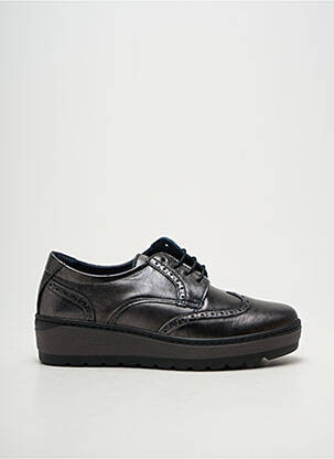 Derbies tissage satiné talon de 4 à 6cm argent NOTTON femme