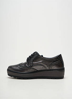Derbies tissage satiné talon de 4 à 6cm argent NOTTON femme