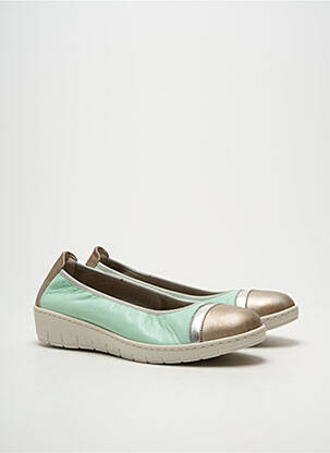 Ballerines semelle amovible talon plat jusqu'à 3cm vert NOTTON femme