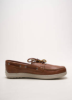 Chaussures bâteau semelle amovible bout carré marron NOTTON homme