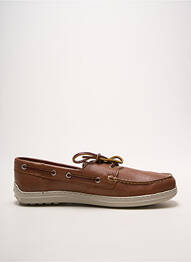 Chaussures bâteau semelle amovible bout carré marron NOTTON homme