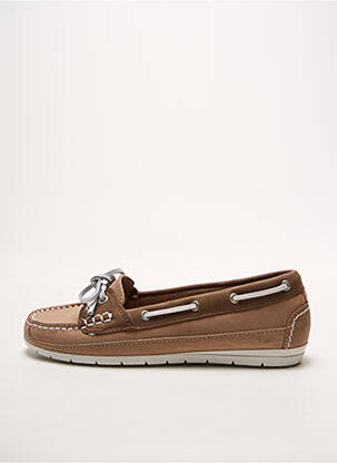 Chaussures bâteau bout rond talon plat jusqu'à 3cm beige SMANN femme