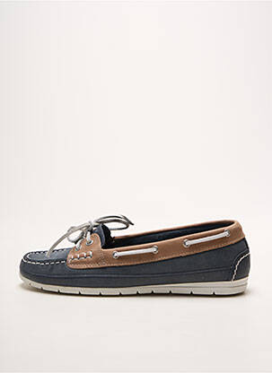 Chaussures bâteau bout rond talon plat jusqu'à 3cm bleu SMANN femme