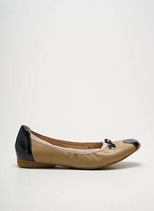 Ballerines tissage satiné talon plat jusqu'à 3cm beige GEO-REINO femme