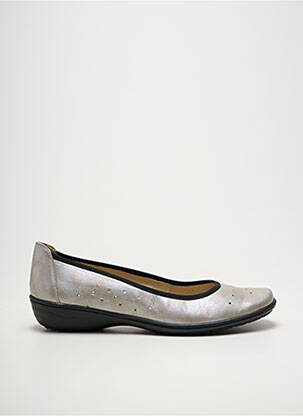 Ballerines semelle amovible talon plat jusqu'à 3cm argent GEO-REINO femme