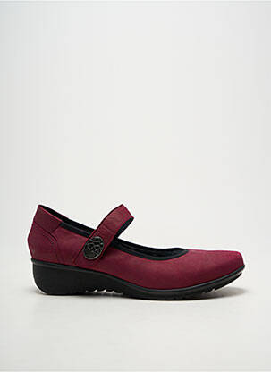 Ballerines fermeture scratch talon de 4 à 6cm violet GEO-REINO femme