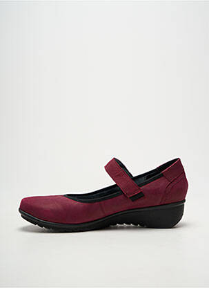 Ballerines fermeture scratch talon de 4 à 6cm violet GEO-REINO femme