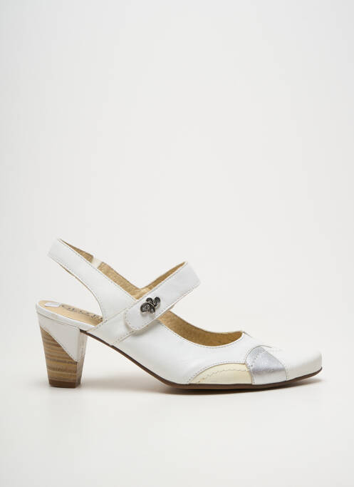 Escarpins cubain talon de 4 à 6cm blanc GEO-REINO femme