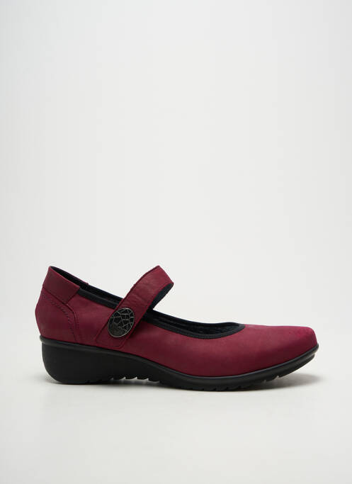 Ballerines fermeture scratch talon de 4 à 6cm violet GEO-REINO femme