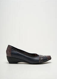 Ballerines tissage satiné talon de 4 à 6cm gris GEO-REINO femme