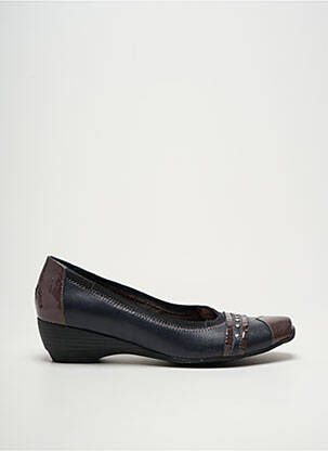 Ballerines tissage satiné talon de 4 à 6cm gris GEO-REINO femme
