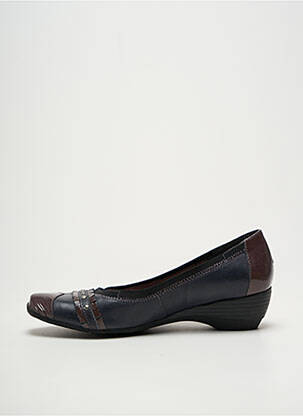 Ballerines tissage satiné talon de 4 à 6cm gris GEO-REINO femme
