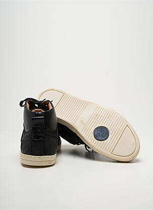 Baskets tissage satiné bout rond noir MEDELLIN homme