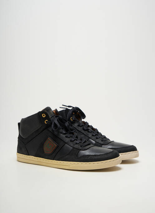 Baskets tissage satiné bout rond noir MEDELLIN homme