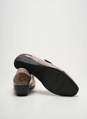Derbies matière lisse talon de 4 à 6cm beige GEO-REINO femme