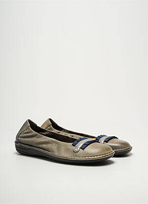 Ballerines bout rond talon plat jusqu'à 3cm gris JANA femme