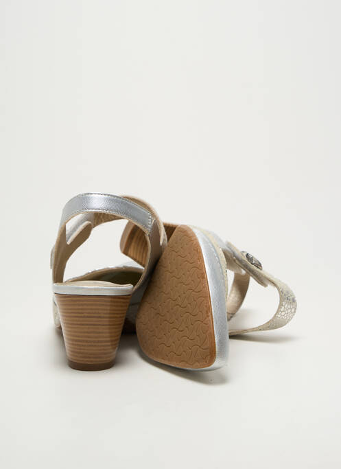 Escarpins tissage satiné talon de 4 à 6cm argent J.METAYER femme
