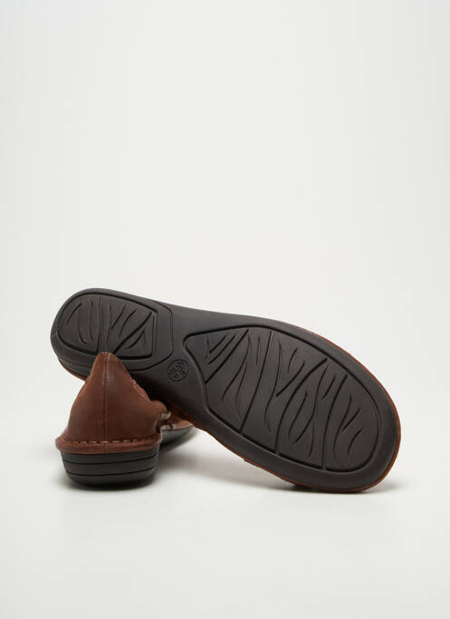 Ballerines bout rond talon plat jusqu'à 3cm marron JANA femme