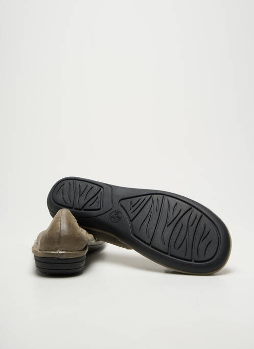 Ballerines bout rond talon plat jusqu'à 3cm gris JANA femme