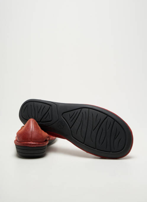 Ballerines bout rond talon plat jusqu'à 3cm rouge JANA femme