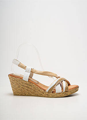 Sandales/nu pieds talon compensé talon de 7 à 9cm blanc MARILA femme