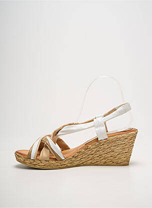 Sandales/nu pieds talon compensé talon de 7 à 9cm blanc MARILA femme