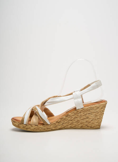 Sandales/nu pieds talon compensé talon de 7 à 9cm blanc MARILA femme