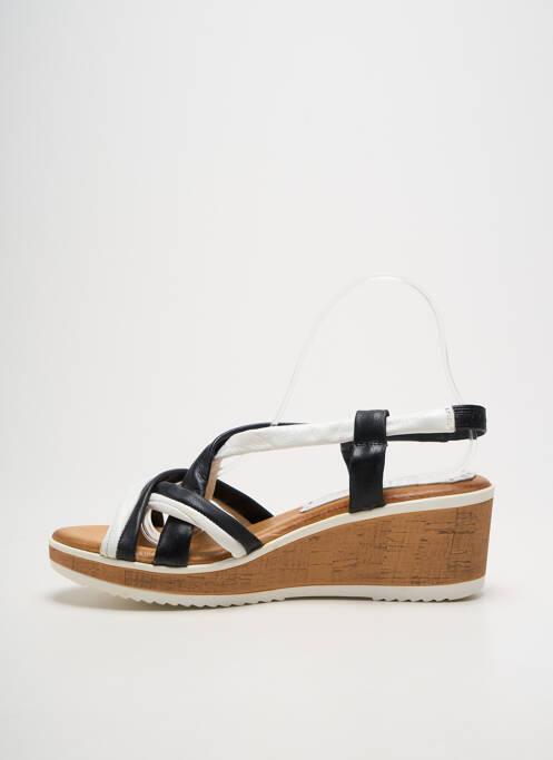 Sandales/nu pieds talon compensé talon de 4 à 6cm noir MARILA femme
