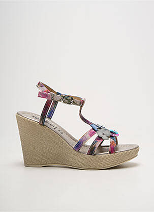 Sandales/nu pieds talon compensé talon de 7 à 9cm violet PATRIZIA AZZI femme