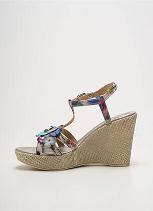 Sandales/nu pieds talon compensé talon de 7 à 9cm violet PATRIZIA AZZI femme