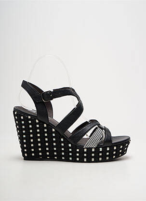 Sandales/nu pieds talon compensé talon haut de 10cm et plus noir MAM'ZELLE femme