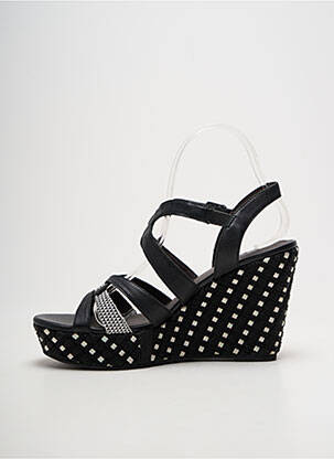 Sandales/nu pieds talon compensé talon haut de 10cm et plus noir MAM'ZELLE femme