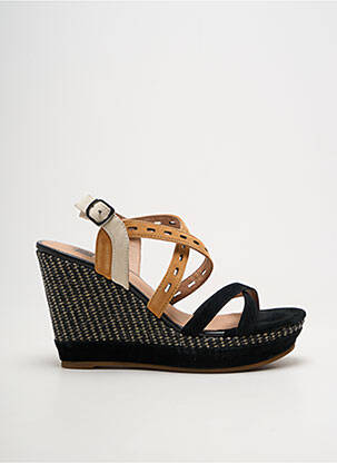 Sandales/nu pieds talon compensé talon haut de 10cm et plus marron MAM'ZELLE femme