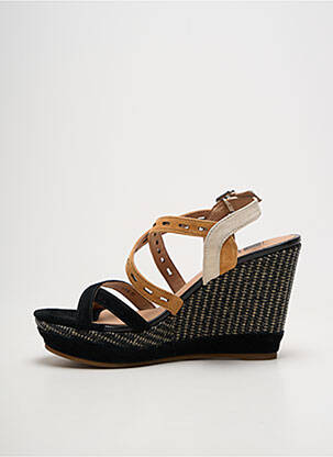 Sandales/nu pieds talon compensé talon haut de 10cm et plus marron MAM'ZELLE femme