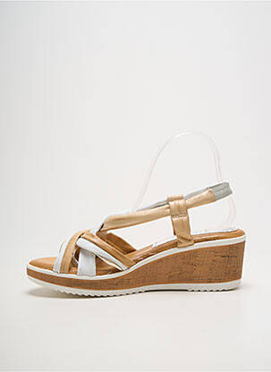 Sandales/nu pieds talon compensé talon de 4 à 6cm beige MARILA femme