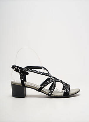 Sandales/nu pieds tissage satiné talon de 4 à 6cm noir LOLA ESPELETA femme