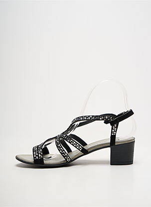 Sandales/nu pieds tissage satiné talon de 4 à 6cm noir LOLA ESPELETA femme