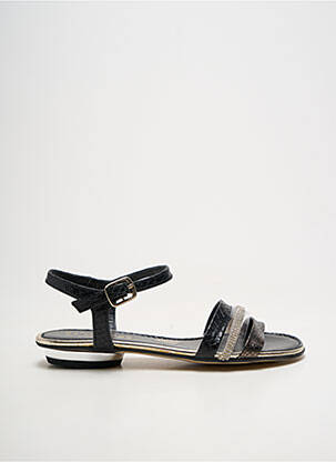 Sandales/nu pieds chiquet talon plat jusqu'à 3cm noir D'CHICAS femme
