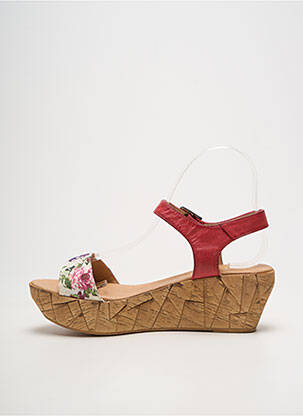 Sandales/nu pieds tissage satiné talon de 4 à 6cm rose BERTUCHI femme