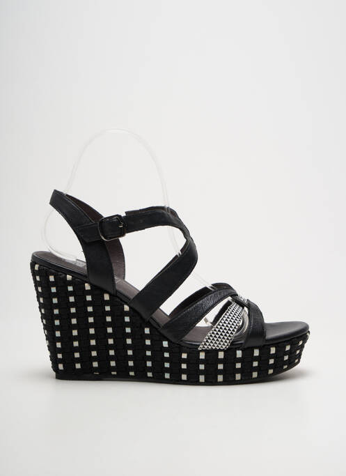 Sandales/nu pieds talon compensé talon haut de 10cm et plus noir MAM'ZELLE femme