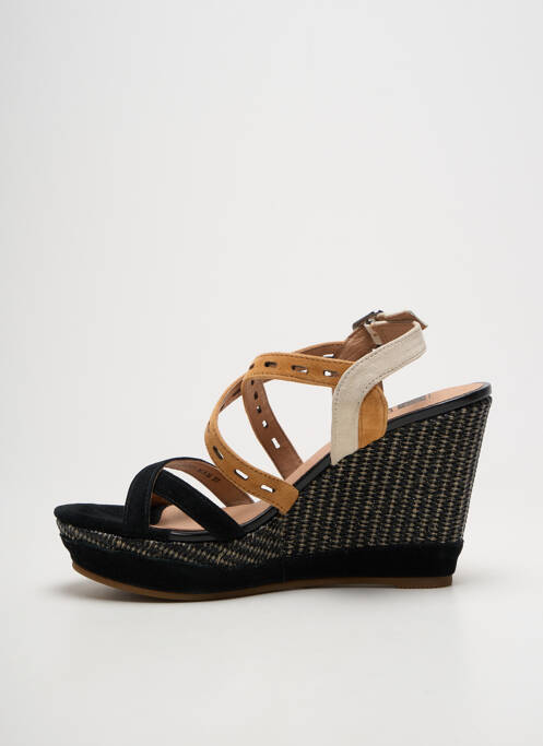Sandales/nu pieds talon compensé talon haut de 10cm et plus marron MAM'ZELLE femme