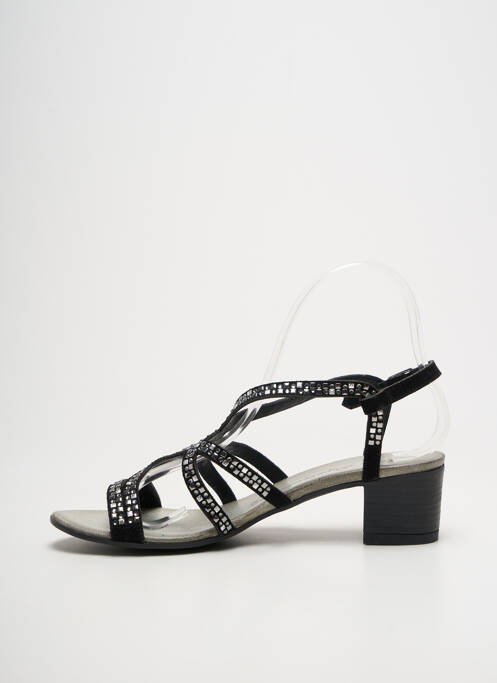 Sandales/nu pieds tissage satiné talon de 4 à 6cm noir LOLA ESPELETA femme