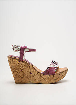 Sandales/nu pieds talon compensé talon haut de 10cm et plus violet BERTUCHI femme