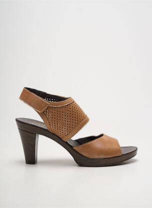 Sandales/nu pieds bout ouvert talon de 7 à 9cm marron KARSTON femme