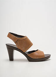 Sandales/nu pieds bout ouvert talon de 7 à 9cm marron KARSTON femme